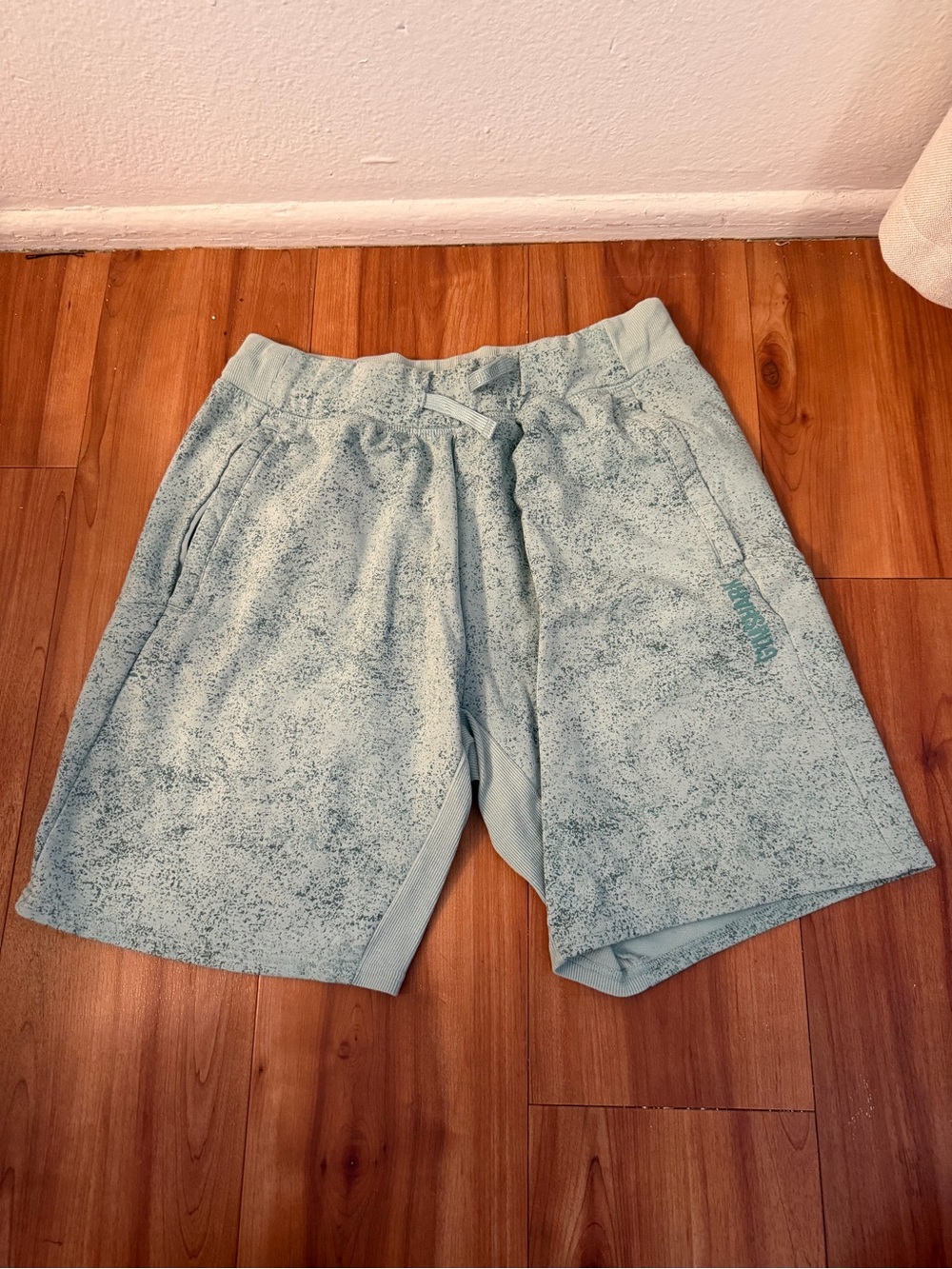 Gymshark Light Aqua Speckled Men's Athletic Shorts